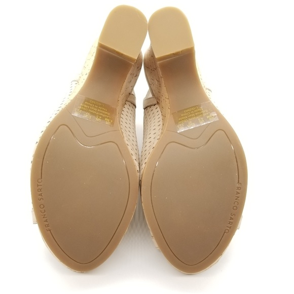Franco Sarto Gizmo Perforated Wedge Sandals Sz 6.5 - Picture 4 of 8